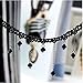 JQUEEN Lolita Black Braided Fabric Lace Choker Collar Beads Tassel Chain Necklace