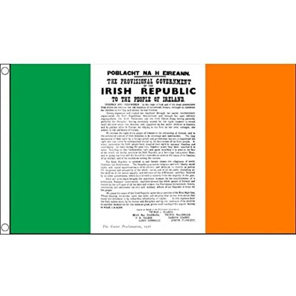AZ FLAG - Easter Proclamation In Ireland Flag - 2x3 Ft - 100D Polyester Easter Rebellion Banner with Two Metal Grommets - Fade Resistant - Vivid Colors - 2' x 3' Feet - 90x60 Cm