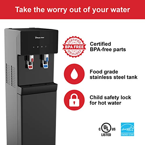 image for Magic Chef Water Dispenser Bottom Loading Hot and Cold Water Cooler, C