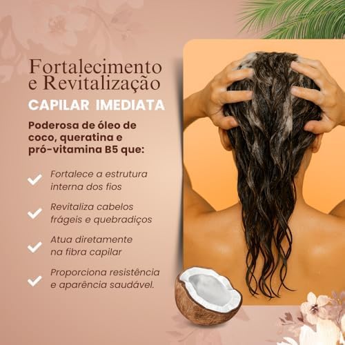 Kit Shampoo e Condicionador Profissional com Óleo de Coco Soul Care | Hidratação Intensa e Reparação Capilar (1l)