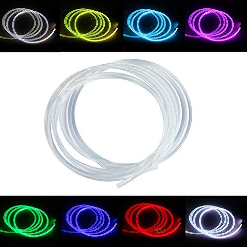Kingmaled PMMA Optic Fiber Light Cable Side Glow - 1.5mm Diameter, 5m Length - Fiber Optical Lighting Decoration