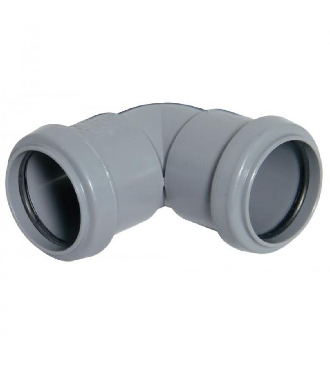 FLOPLAST 50mm Grey Pushfit Waste Pipe Knuckle - Bag of 2