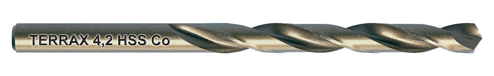 Ruko Terrax HSS-CO5 Spiral Drill Bits 4.2 mm Pack of 10 in Plastic Pack