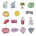 ONINIT Acrylic Brooches Set Funny Letter Fruit Pin for Clothes/Bags/Backpack (15 Pieces)