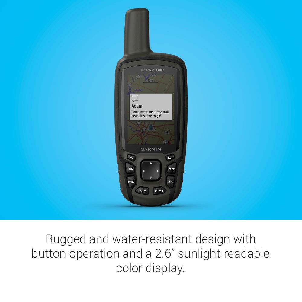 Garmin GPSMAP 64csx, Handheld GPS With Altimeter, Compass And 8 MP
