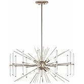 Kichler Eris 16.75" 8 Light Chandelier with Optical Crystal in Polished Nickel