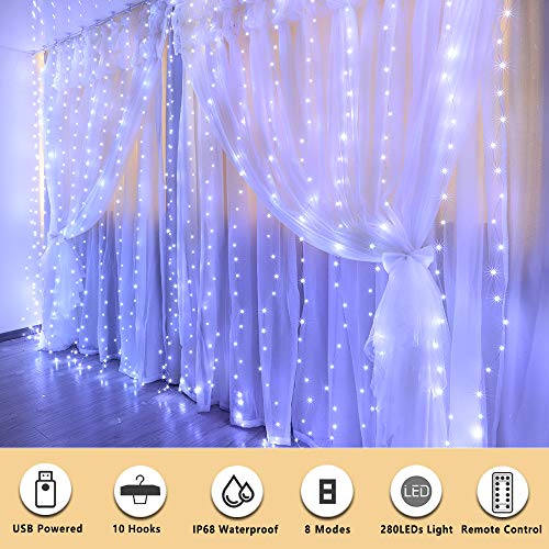 LED-Window-Curtain-String-Light-3MX28M-280-LED-8-Modes-Fairy-Lights-with-Hook-Remote-Control-USB-Powered-Waterproof-Copper-Wire-Decor-Lights-for-Christmas-Bedroom-Party-Wedding-White