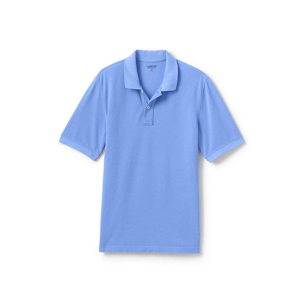 Lands' End Men's Mesh Short Sleeve Polo Shirt, L, Fresh