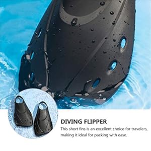 Schnorchelmasken 51etqA5F77L. SS300 taucherflossen herren, schnorcheln zubehör, Schnorcheln Accessories. Gute Qualität. Nicht leicht zu verformen, lange Lebensdauer unterstützen.
Kompakte Größe, tragbar und leicht, leicht zu transportieren.
Weiche Fußtasche, flexibel genug für Barfuß, kann aber auch mit Flossensocken oder Tauchstiefeln getragen werden, um die Füße eines Tauchers vor Kälte zu schützen.