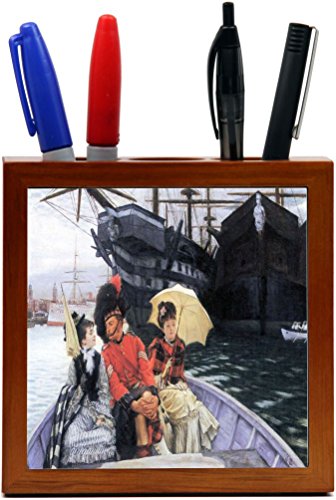 Rikki Knight James Tissot Art How Happy I Would Be with Both Design 5-Inch Wood…