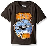 Star Wars Boys' T-Shirt, Circle Ship Charcoal, 4T