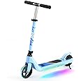 LINGTENG Electric Scooter for Kids Age of 6-10, Kick-Start Boost Kids Scooter with Adjustable Speed and Height, Kids Scooter with Flash Wheel & Deck Lights