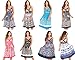 Pistachio Ladies Cotton V Neck Flowing Knee Length Summer Dress