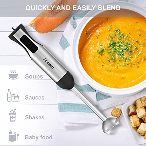 Immersion Hand Blender,5 in1 Emulsion Blender 800W 20 Speed, 500ML