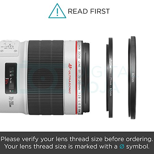 Altura Photo 77-82MM Step-Up Ring Adapter (77MM Lens to 82MM Filter or Accessory) + Premium MagicFiber Cleaning Cloth
