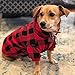KOOLTAIL Plaid Dog Hoodie Pet Clothes Sweater with Hat and Pocket for Small Medium Large Size Dogs, Soft Winter Warm Dog Cold Weather Coat, Fleece Fall Dog Hooded Sweatshirt for Puppy Cats, Red M