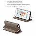 Iphone 6 Plus Leather Wallet Phone Case Kickstand Protective Flip Cover Magnetic Detachable Back Case With Card Slots Deep Brown Cover