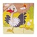 Rolimate Educational Preschool Forest Animal Wooden Cube Block Jigsaw Puzzles - Kangaroo Ostrich Camels Apes Snakes Panda, Birthday gift toy for Age 1 2 3 4 5 6 7 Years Old and Up Toddlers Kids Baby