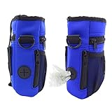 Neoprene Dog Training Pouch Multi Purpose Adjustable Over the Shoulder Strap or Waist Belt         (Blue)