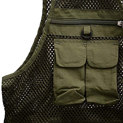 DAFAFISHING Herren Outdoor Weste Anglerweste mit Vielen Taschen praktischen Reißverschluss Netz Breathable Camping Jagd… – Bild 4