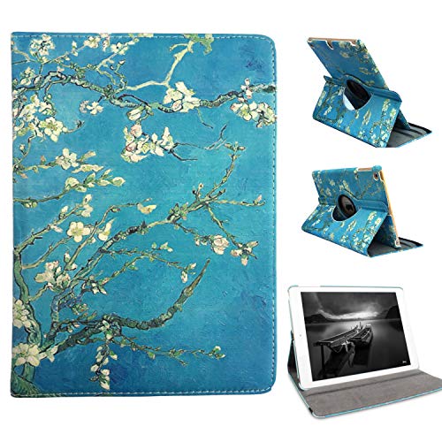 iPad 2nd 3rd 4th Generation Case - iPad 9.7 inch 2 3 4 Cover - 360 Degree Rotating Stand, Shockproof, Auto Sleep Wake - A1395 A1416 A1458 MD510LL/A (Pear Flower)