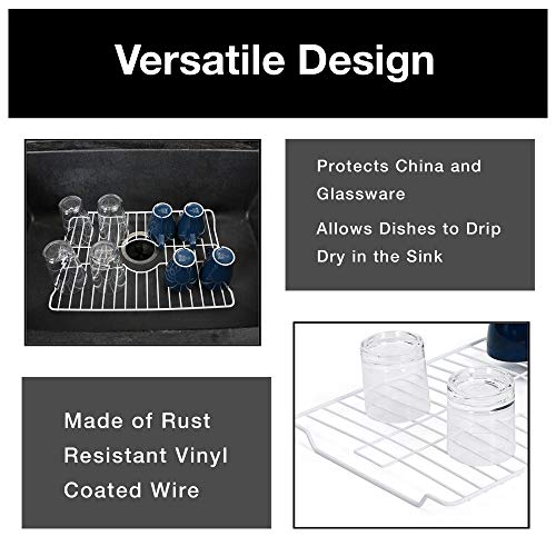 Smart Design Sink Protector Large Steel Wire Frame Rust Resistant