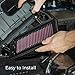 K&N Engine Air Filter: Increase Power & Acceleration, Washable, Premium, Replacement Car Air Filter: Compatible with 2005-2010 Ford Mustang and Mustang GT, 33-2298