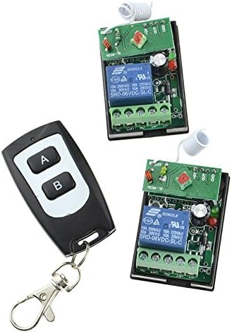 RF 6V Wireless Remote Control Light Switch Transmitter 2 Receiver 433Mhz Transmitter 1-Channel Relays