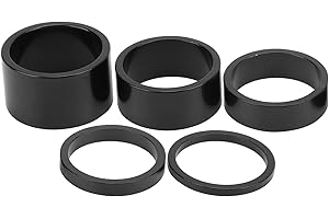 YIZISECCE Bicycle Headset Spacers, for Mountain Bike Aluminum Fork Washer Set, 5Pcs Pack, Smooth Steering, Easy Installation,