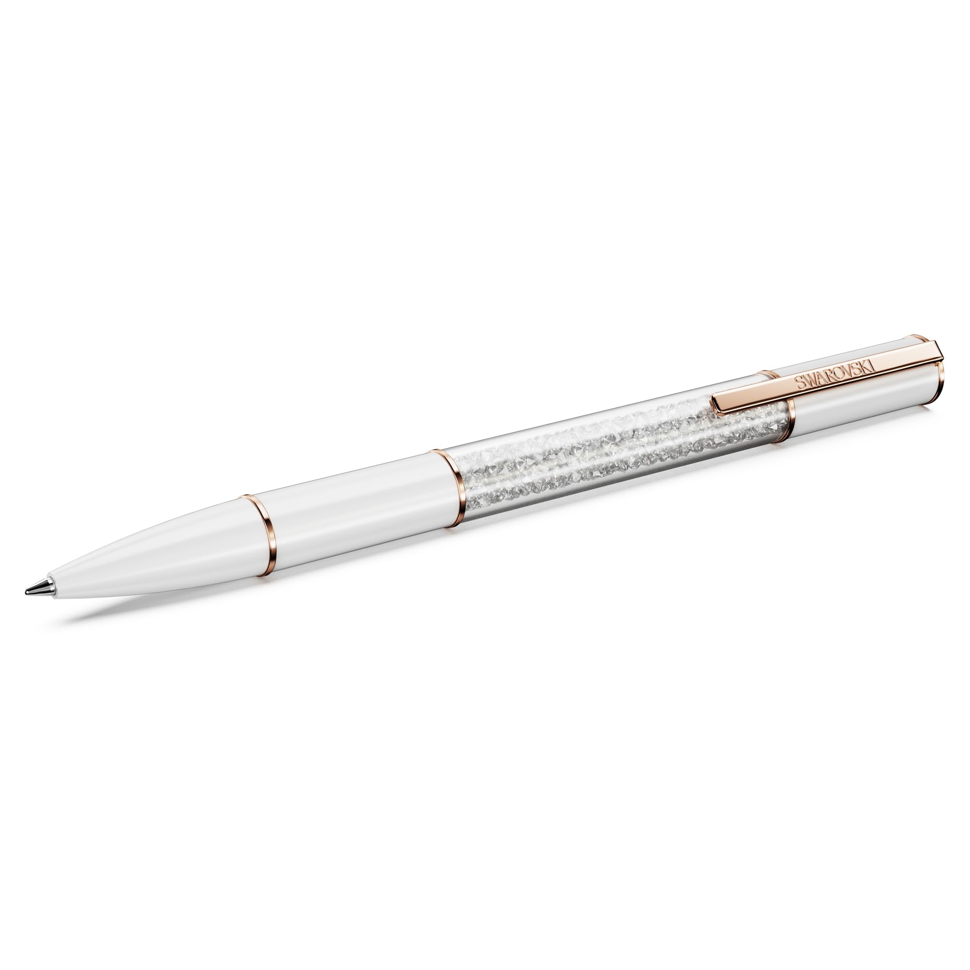 Swarovski Crystalline Lustre Ballpoint Pen, White, Rose Gold-Tone Plated