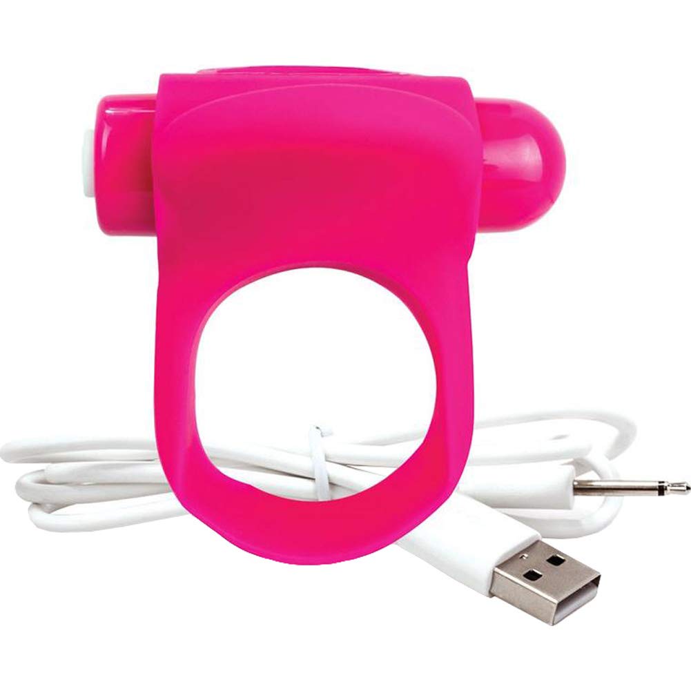 Screaming O Charged You Turn Plus Rechargeable Versatile Vibrating Ring, Strawberry