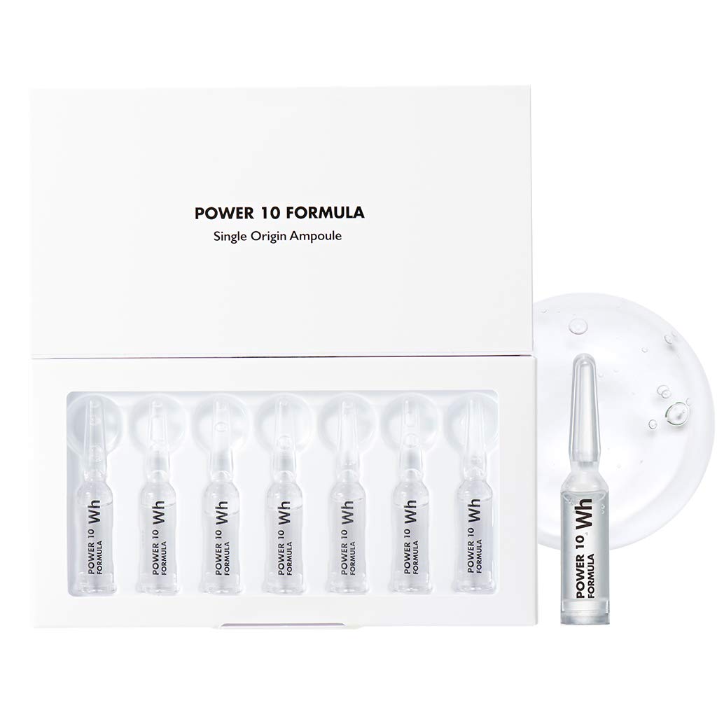 IT'S SKIN Power 10 Formula WH Single Origin Ampoule 1.7ml x 7ea - Milk Protein & Pearl Extract Skin Brighening Care, Anti-Blemishes, 7 Days Powerful Intensive Resolution Ampoule Serum