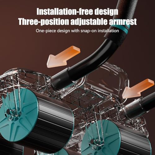 SKY-TOUCH 4-Wheel Automatic Rebound Ab Roller - Ultimate Core Strength Trainer with Elbow Supports, Knee Mat, and Timer for Effective Abs Workouts,36 * 23 * 25cm,Black