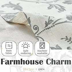 jinchan Linen Valance Curtain Farmhouse Window