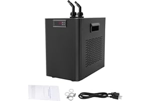 LEYSRIS 270W Aquarium Chiller Water Chiller for Fish Tank, 47.27Gal Cooling Capacity 32-122℉ Chiller with LED Screen, Low Noise Aquarium Cooler for Aquatic Plants, Fish