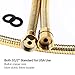 Shower Hose Gold Finish 60-Inch Long Shower Head Hose Bathroom Toilet Handheld Showerhead Sprayer Extension Replacement Part