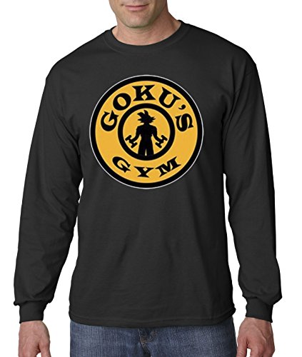 New Way 293 - Unisex Long-Sleeve T-Shirt Goku's Gym Training DBZ Dragon Ball Z XL Black