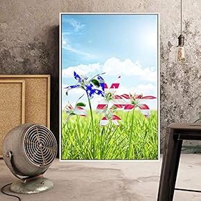 Floating Framed Canvas Wall Art for Living Room, Bedroom American Flower Canvas Prints for Home Decoration Ready to Hang - 16x24 inches