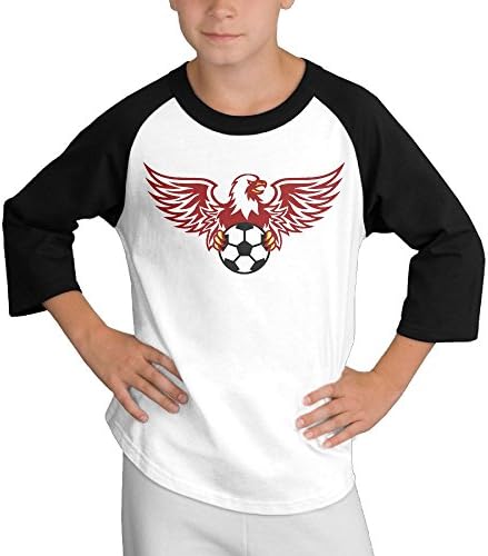 QulujianG The Eagle With Football Youth Middle Sleeve Shoulder - Shoulder T-shirt S