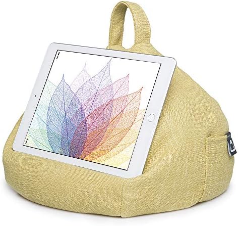 iPad Pillow & Tablet Stand - Securely Holds Any Size Tablet, eReader or Book Upto 12.9 inches, Hands Free Comfort at Any Angle on Any Surface - Citrus, by iBeani