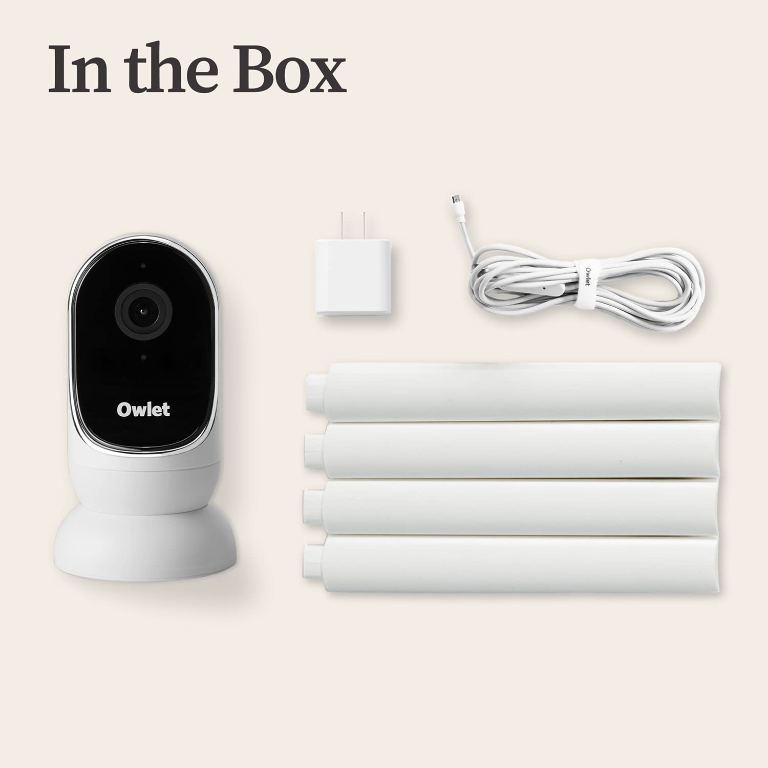Owlet Cam Smart Video Baby Monitor with Video Camera and Audio - Secure WiFi, 1080p Night Vision, Customize Cry, Sound and Motion Alerts, 2-Way Audio, Mounting kit