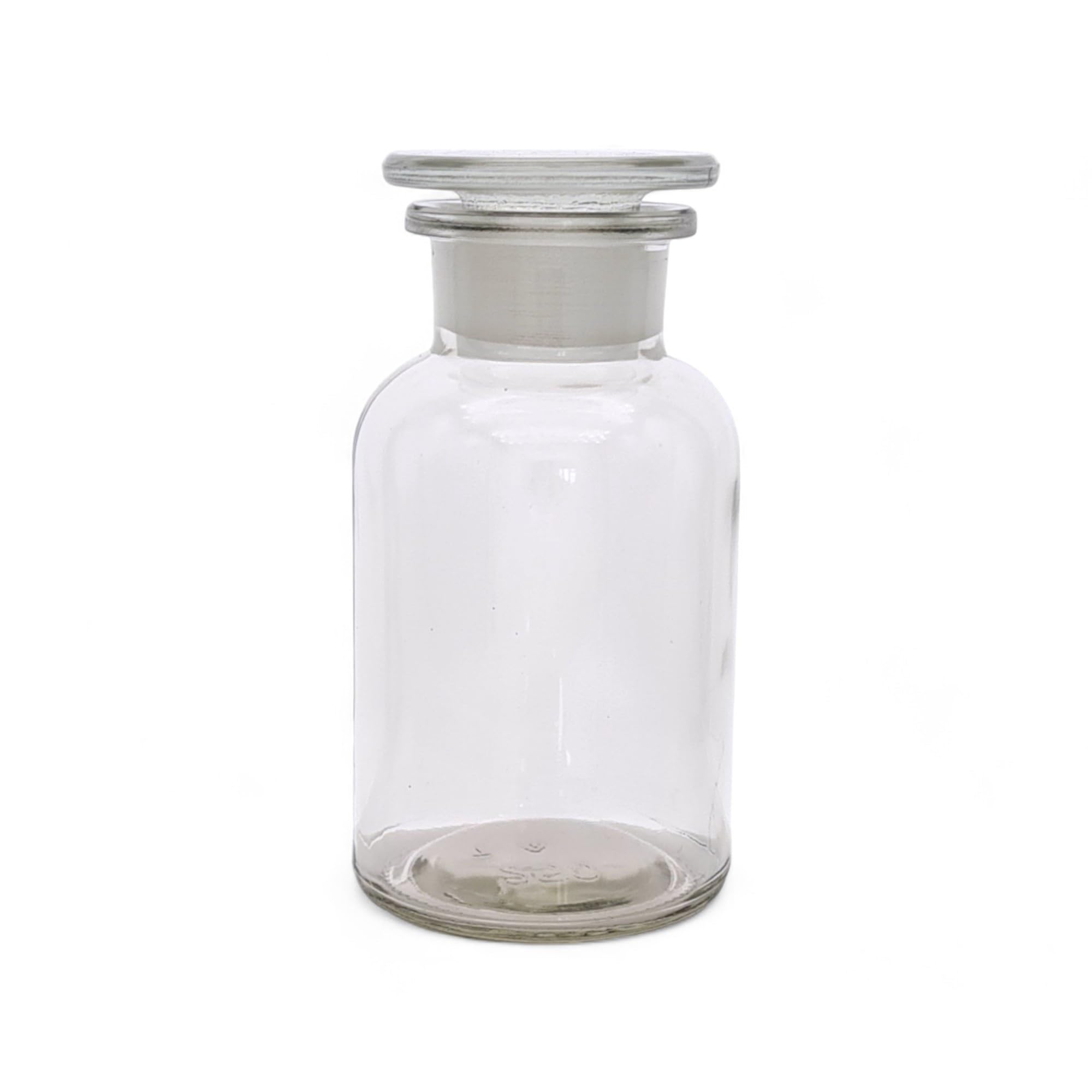 Avalon - Glass APOTHECARY JARS with Ground Glass Stopper. Vintage Chemist Style Jars. Stylish jar for display vase or storage jar in the kitchen, bathroom or windowsill. (250ml, Clear)