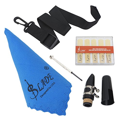 image for MonkeyJack Quality 7 in 1 Clarinet Parts Mouthpiece with Ligature&Cap&