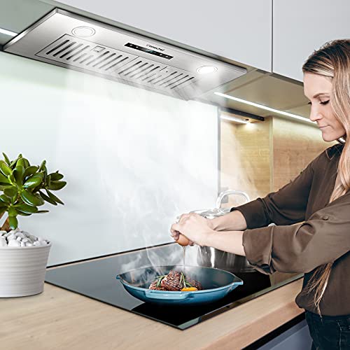 AMZCHEF Range Hood Insert 30 Inch Builtin Range Hoods 900CFM Stainless Steel Vent Hood for