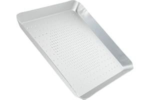 NULYLU Home Baking Square Perforated Pizza Pan 9-Inch Carbon Steel Tray for Oven and Bread Preparation