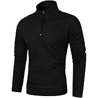 YuKaiChen Men's Long-Sleeve Quarter-Zip Casual Sweatshirt