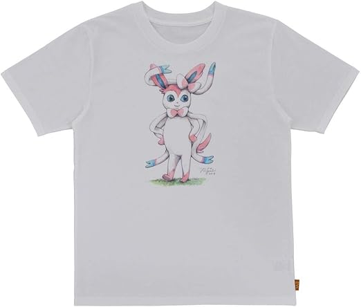 Amazon Tシャツ ヒグチユウコ ポケモン ニンフィア オリジナル記念グッズ イーブイ展 M アニメ 萌えグッズ 通販