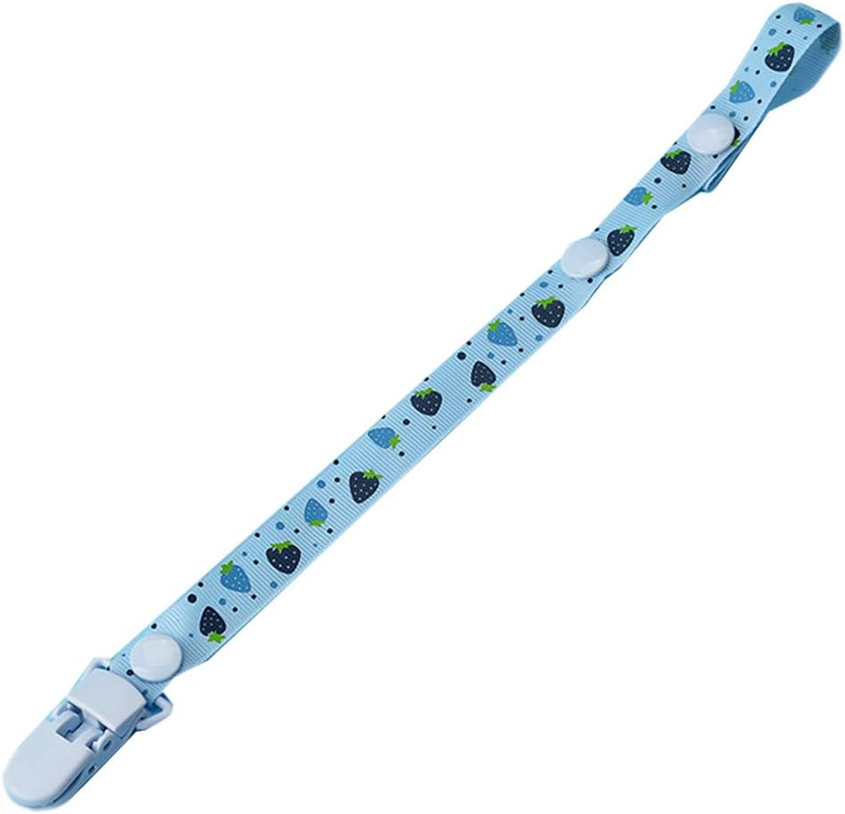 Pacifier Clips Soother Straps Dummy Chains Holders Ribbons Silicone Nipple Rings for Newborn Gifts Blue