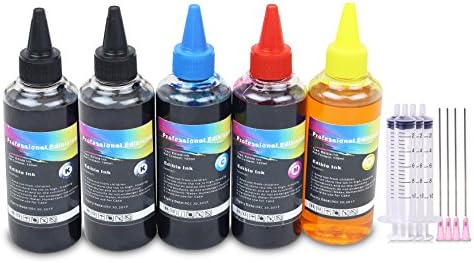 INKOA TM Edible Ink Refill Kit for Canon PIXMA MG5720 - 500 ml Ink Bottles (5-Pack)