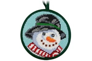 ALICE PETERSON Snowman Christmas Ornament - Needlepoint Kit